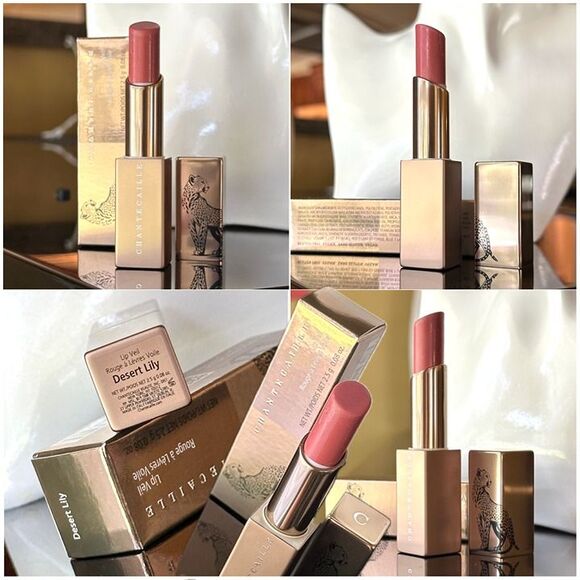 Ltd Edition Chantecaille Cheetah Lip Veil Lipstick Desert Lily Earthy Pink Nude - Picture 5 of 12